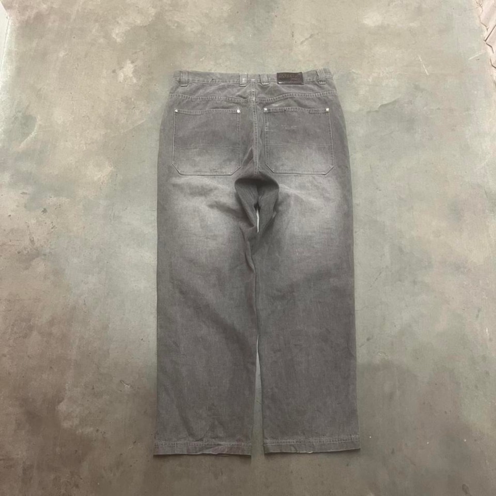 Y2K Moda jeans‎ men's grey baggy jeans skater hiphop 90s wide leg 38